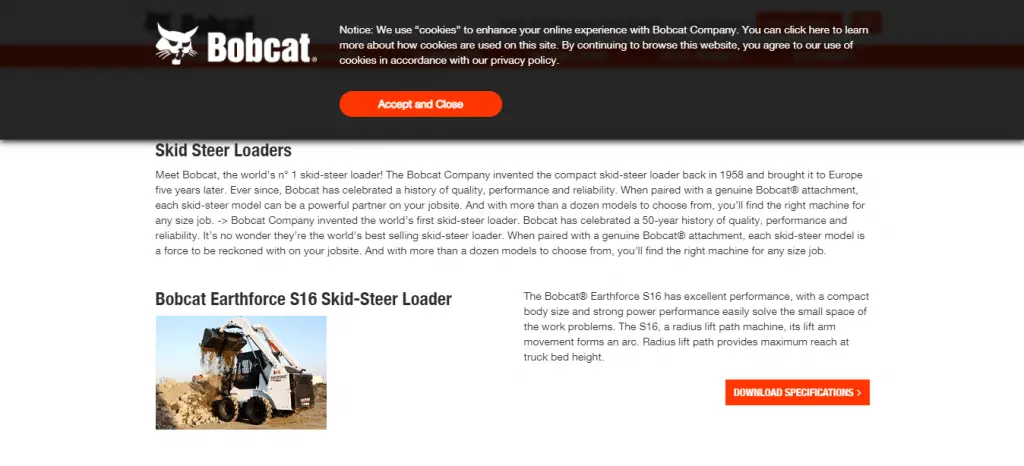 Bobcat skidsteers